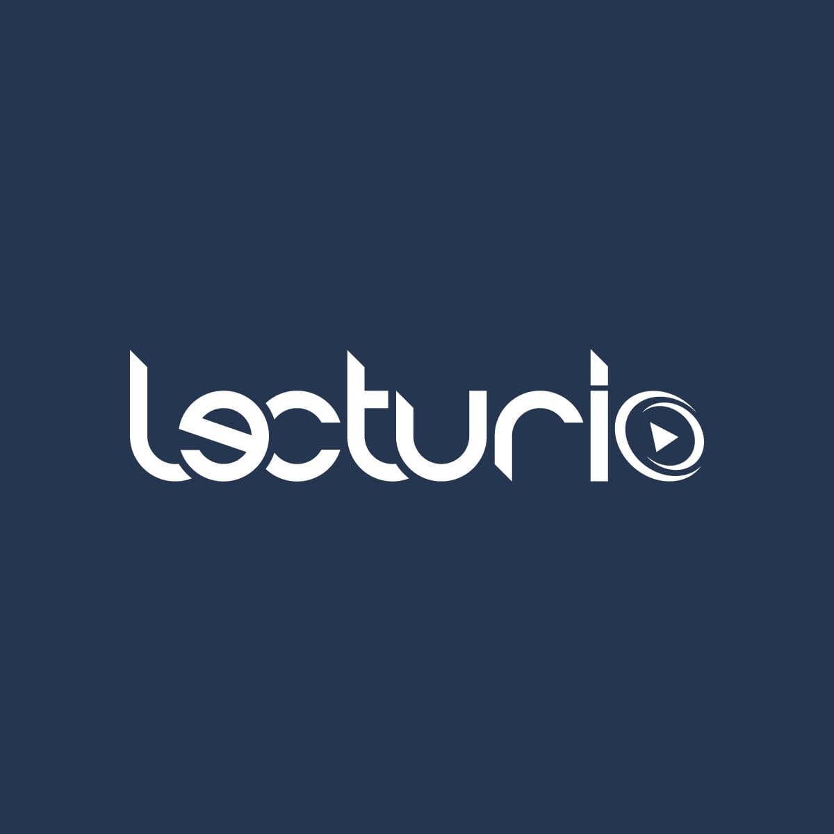 Lecturio logo with a play button icon on dark blue background